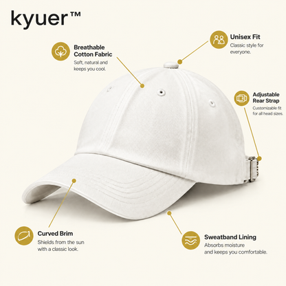 kyuer™ Avery Cotton Baseball Cap - detail