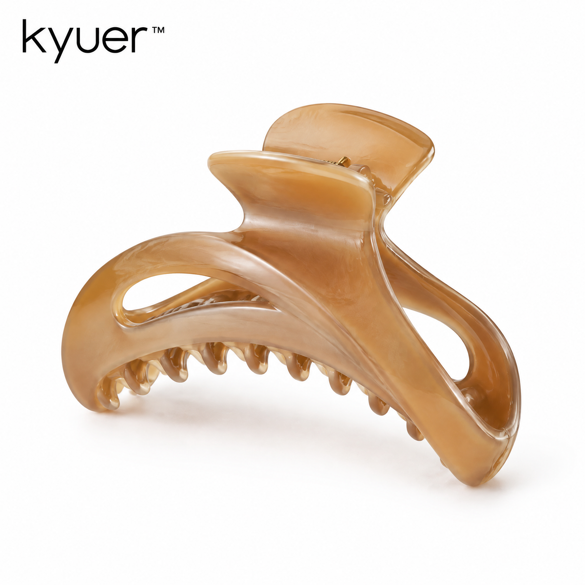kyuer™ Sienna Sculptural Hair Claw - white background