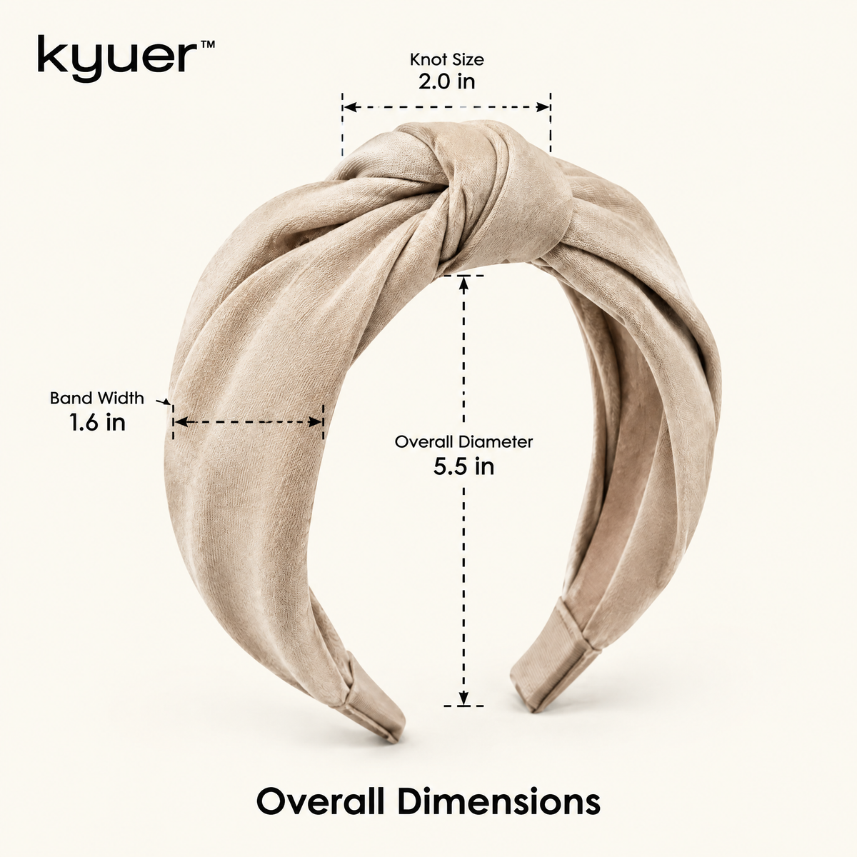 kyuer™ Elara Twisted Fabric Headband - size