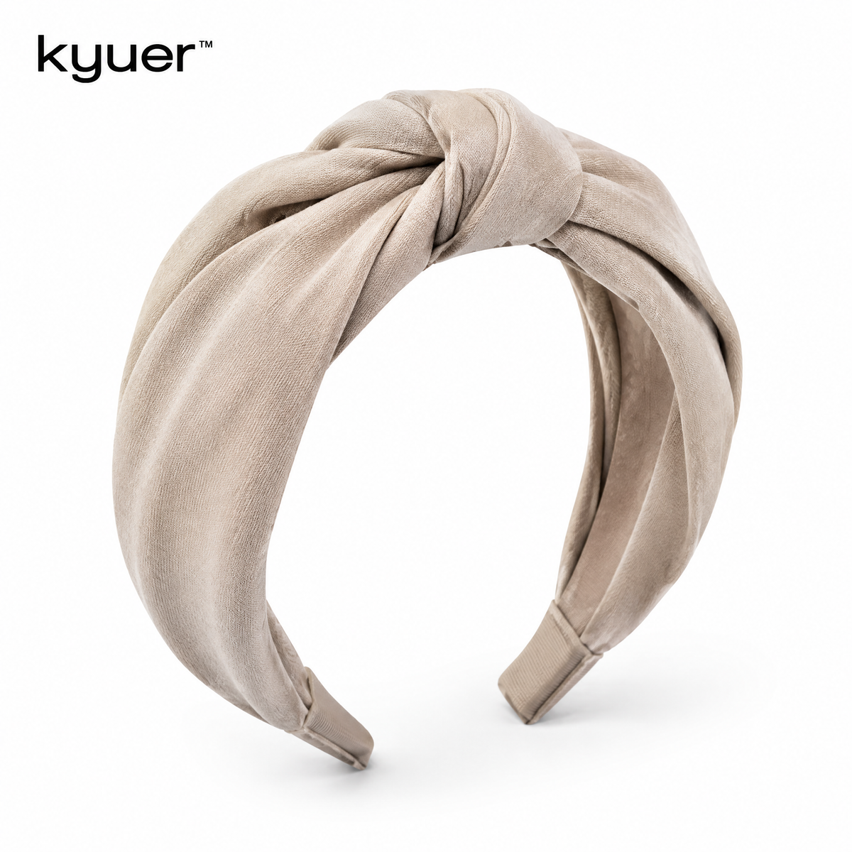 kyuer™ Elara Twisted Fabric Headband - white background
