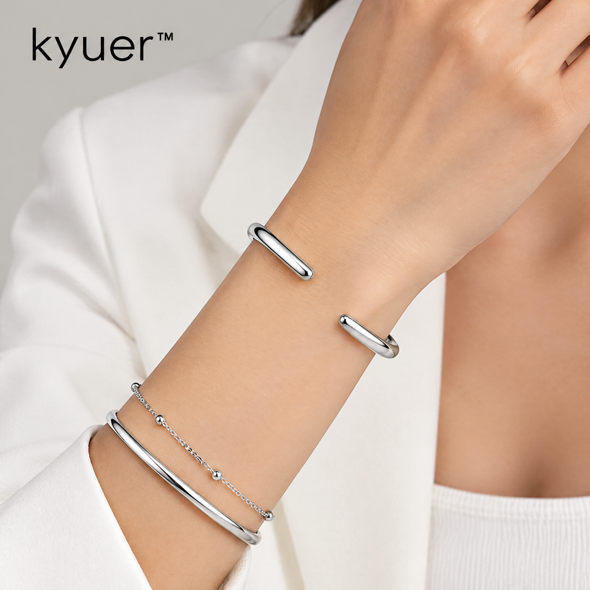 kyuer™ Cora Open Cuff Bracelet - scene