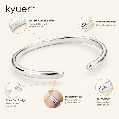 kyuer™ Cora Open Cuff Bracelet - detail