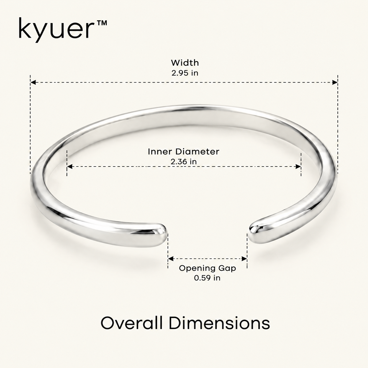 kyuer™ Cora Open Cuff Bracelet - size