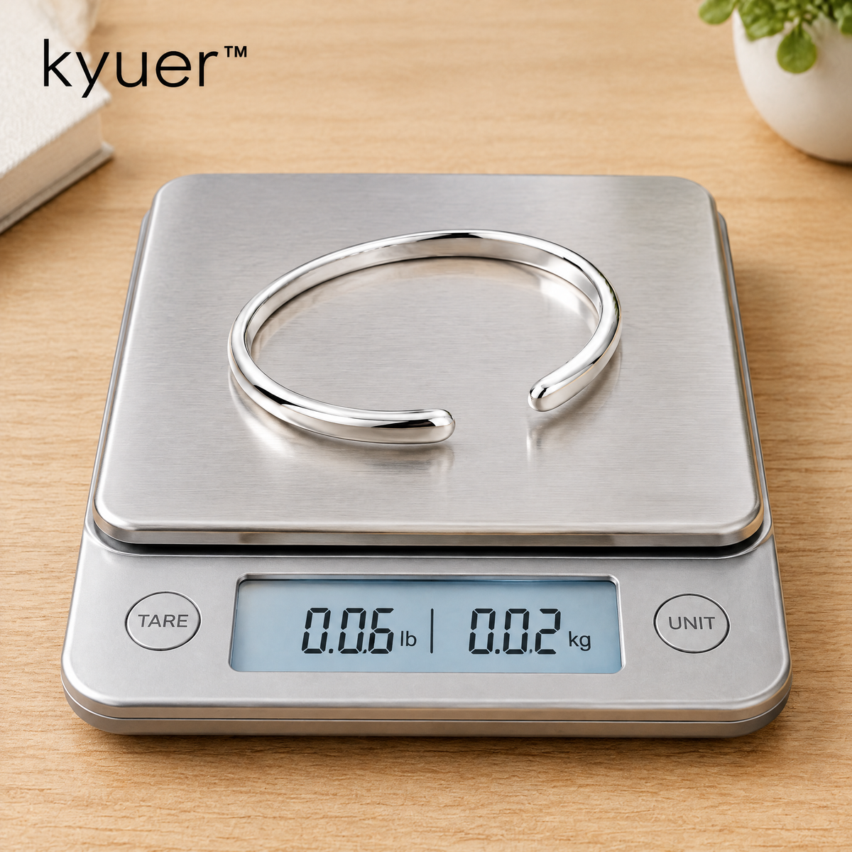 kyuer™ Cora Open Cuff Bracelet - weight
