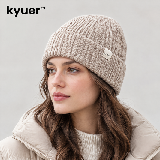 kyuer™ Rowan Ribbed Knit Beanie - scene