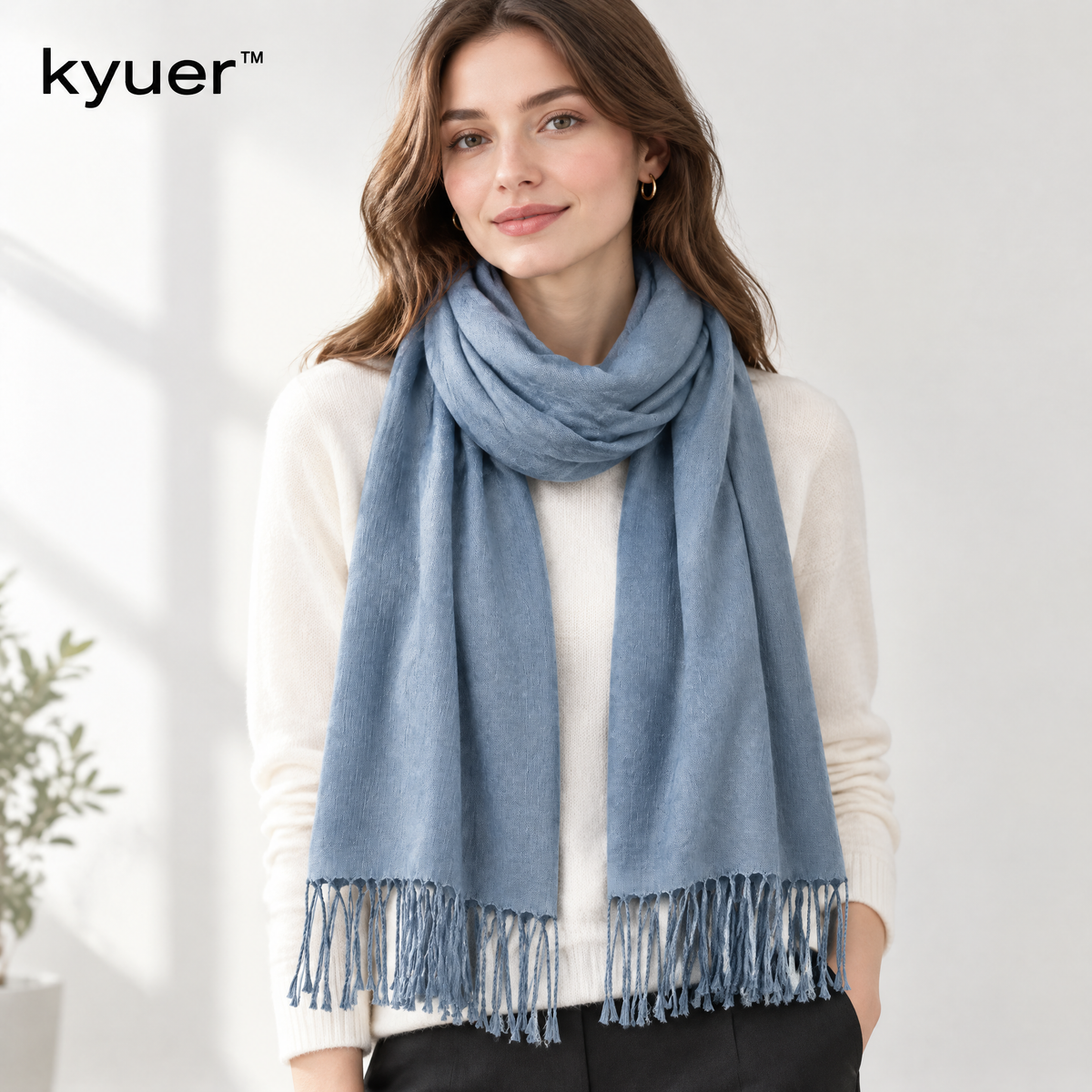 kyuer™ Ellis Lightweight Woven Scarf - scene