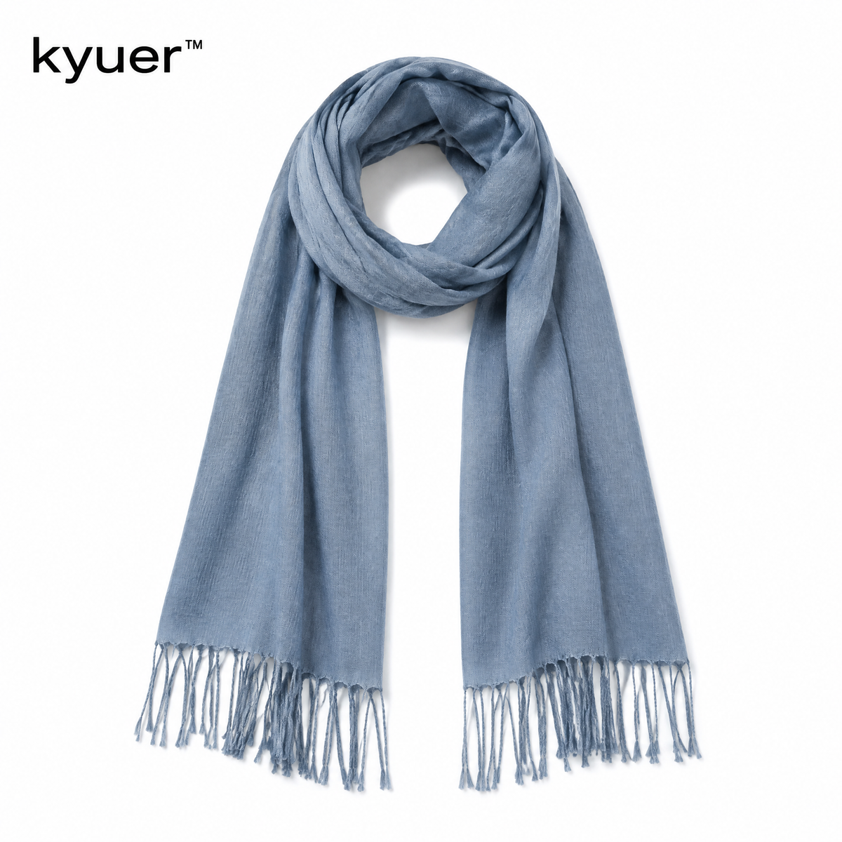 kyuer™ Ellis Lightweight Woven Scarf - white background