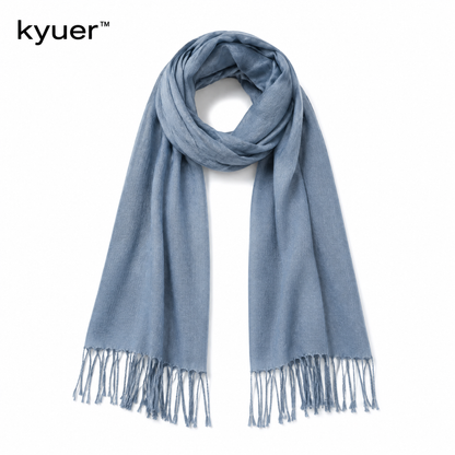 kyuer™ Ellis Lightweight Woven Scarf - white background