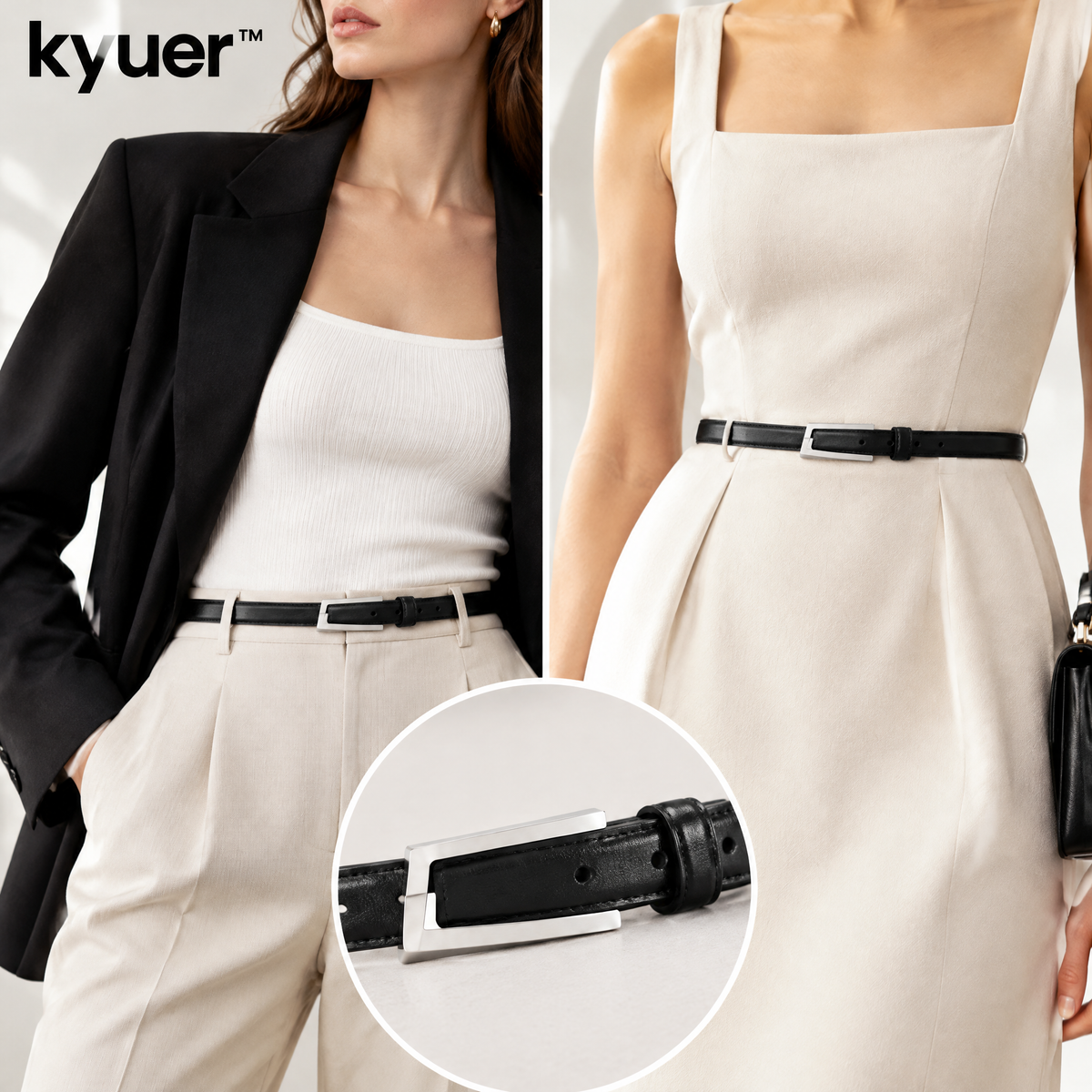 kyuer™ Arden Minimal Buckle Belt - scene