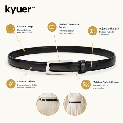 kyuer™ Arden Minimal Buckle Belt - detail