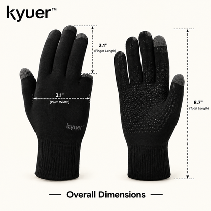 kyuer™ Blair Touchscreen Knit Gloves - size