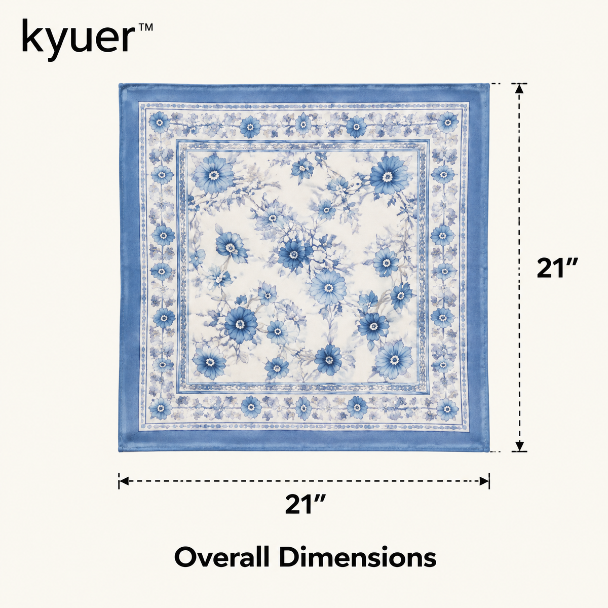 kyuer™ Celeste Printed Square Scarf - size